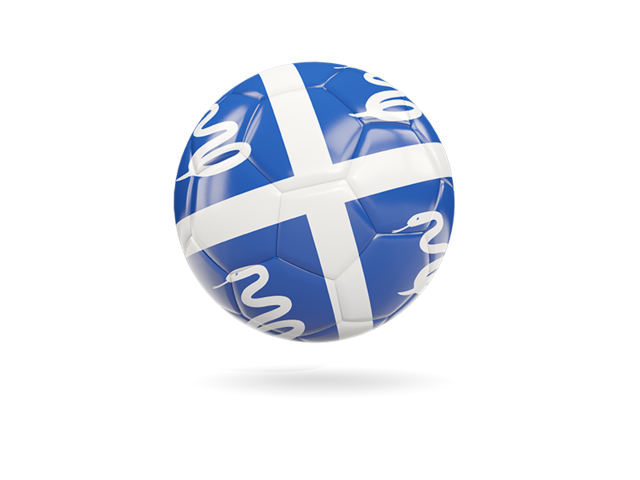 Glossy soccer ball. Download flag icon of Martinique at PNG format