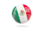 Mexico. Glossy soccer ball. Download icon.