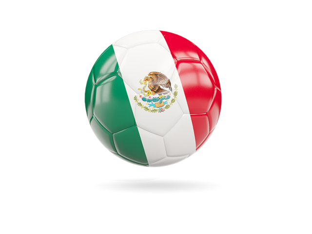 Glossy soccer ball. Download flag icon of Mexico at PNG format