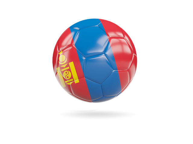 Glossy soccer ball. Download flag icon of Mongolia at PNG format