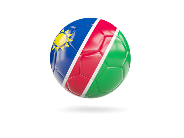 Глянцевый футбольный мяч. Скачать флаг. Намибия