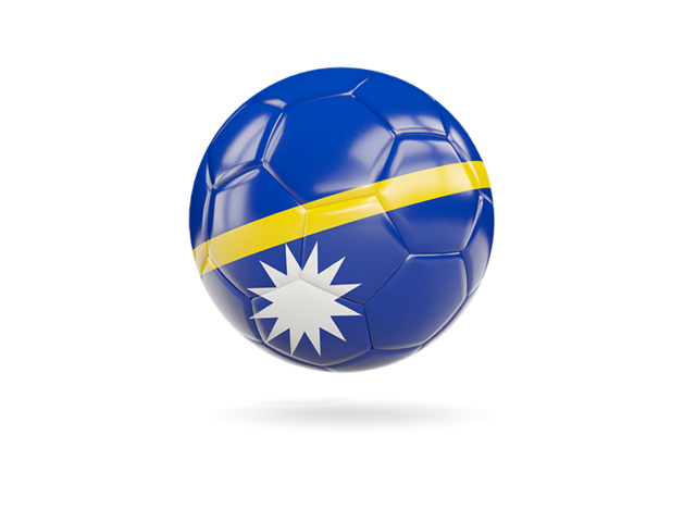 Glossy soccer ball. Download flag icon of Nauru at PNG format
