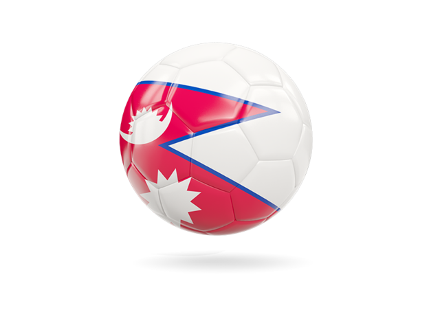 Глянцевый футбольный мяч. Скачать флаг. Непал