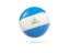 Nicaragua. Glossy soccer ball. Download icon.