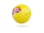 Niue. Glossy soccer ball. Download icon.