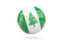 Norfolk Island. Glossy soccer ball. Download icon.