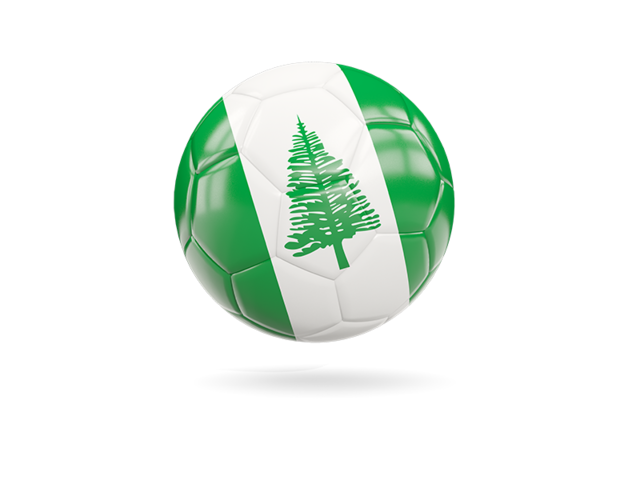 Glossy soccer ball. Download flag icon of Norfolk Island at PNG format