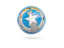 Northern Mariana Islands. Glossy soccer ball. Download icon.