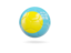 Palau. Glossy soccer ball. Download icon.