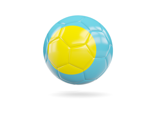 Glossy soccer ball. Download flag icon of Palau at PNG format