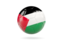 Palestinian territories. Glossy soccer ball. Download icon.