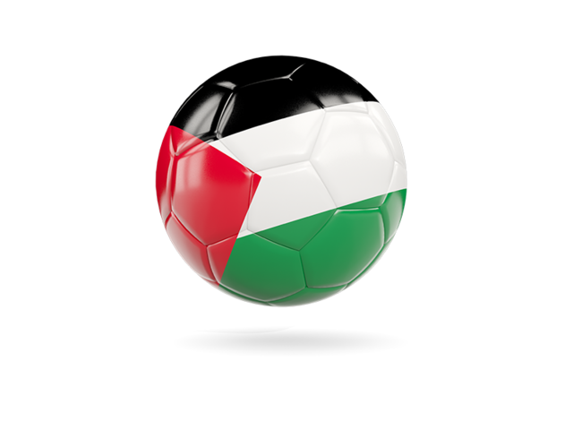 Glossy soccer ball. Download flag icon of Palestinian territories at PNG format