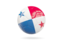 Panama. Glossy soccer ball. Download icon.