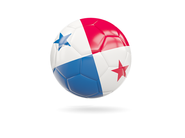 Glossy soccer ball. Download flag icon of Panama at PNG format