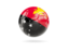 Papua New Guinea. Glossy soccer ball. Download icon.
