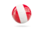 Peru. Glossy soccer ball. Download icon.