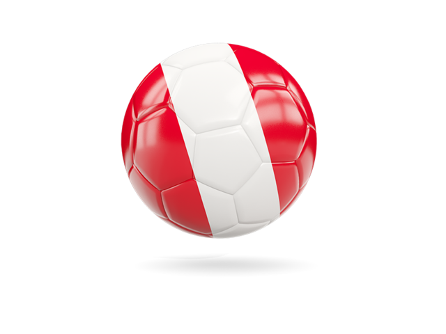 Glossy soccer ball. Download flag icon of Peru at PNG format