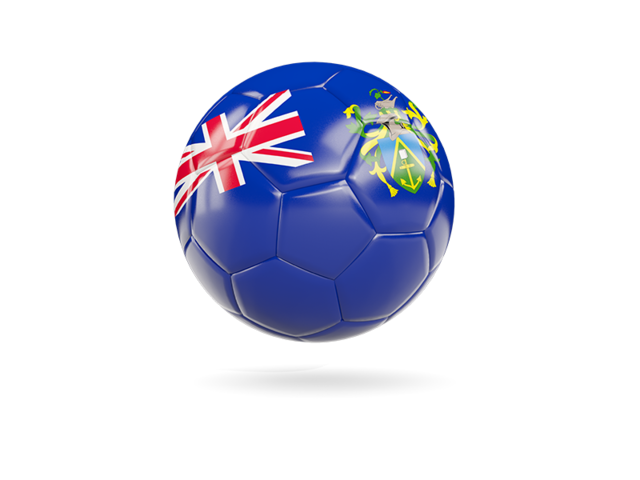 Glossy soccer ball. Download flag icon of Pitcairn Islands at PNG format