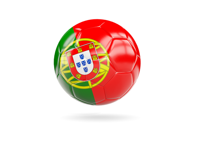 Glossy soccer ball. Download flag icon of Portugal at PNG format