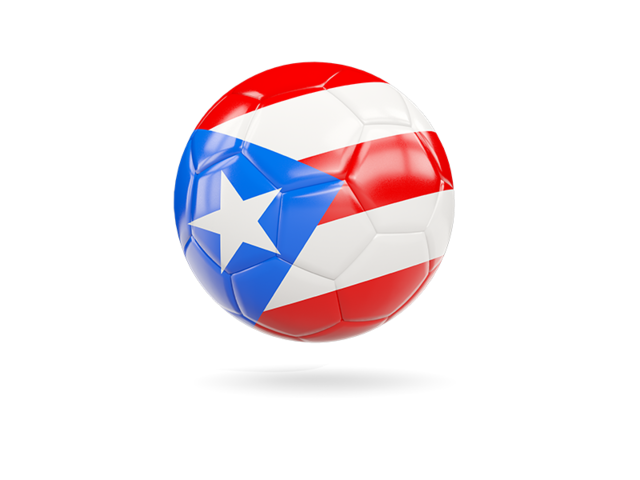 Glossy soccer ball. Download flag icon of Puerto Rico at PNG format