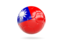 Taiwan. Glossy soccer ball. Download icon.