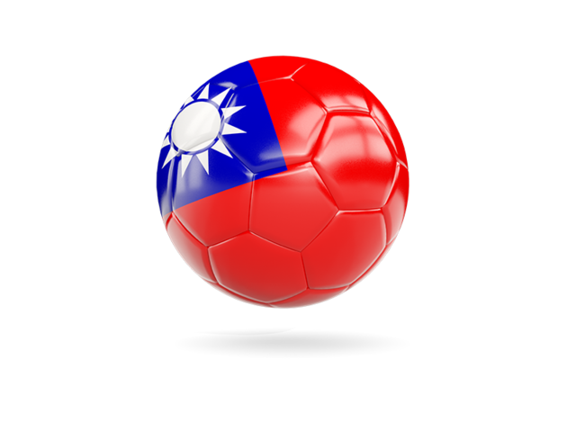 Glossy soccer ball. Download flag icon of Taiwan at PNG format