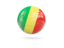 Republic of the Congo. Glossy soccer ball. Download icon.