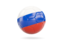 Russia. Glossy soccer ball. Download icon.