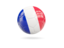 Saint Barthelemy. Glossy soccer ball. Download icon.