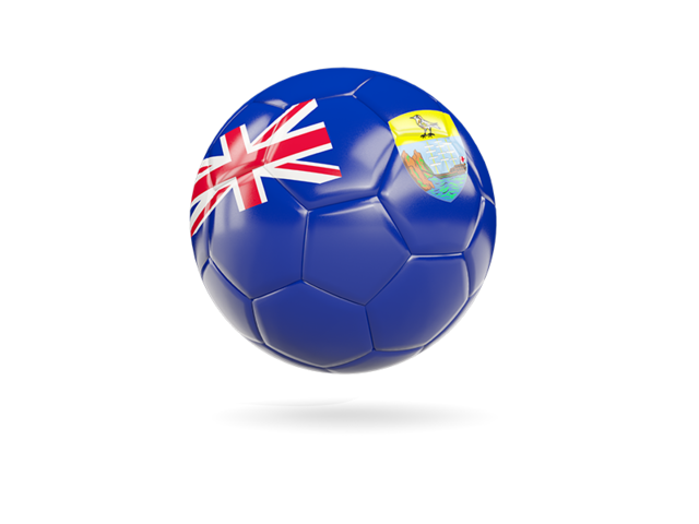 Glossy soccer ball. Download flag icon of Saint Helena at PNG format