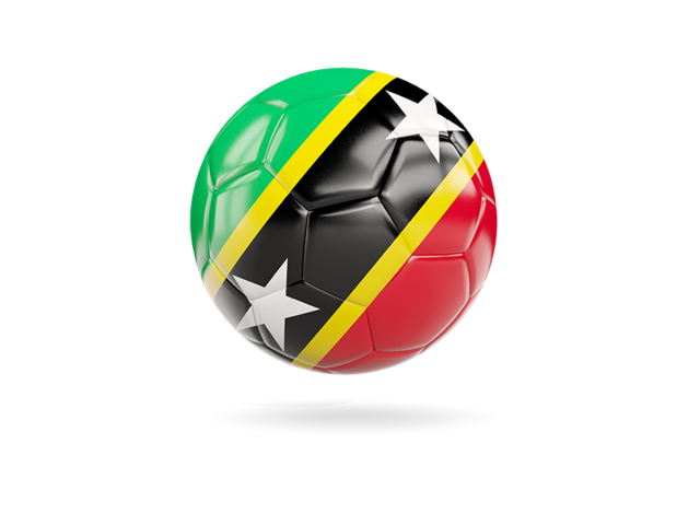 Glossy soccer ball. Download flag icon of Saint Kitts and Nevis at PNG format