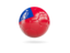 Samoa. Glossy soccer ball. Download icon.