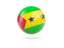 Sao Tome and Principe. Glossy soccer ball. Download icon.