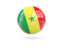 Senegal. Glossy soccer ball. Download icon.