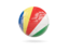 Seychelles. Glossy soccer ball. Download icon.