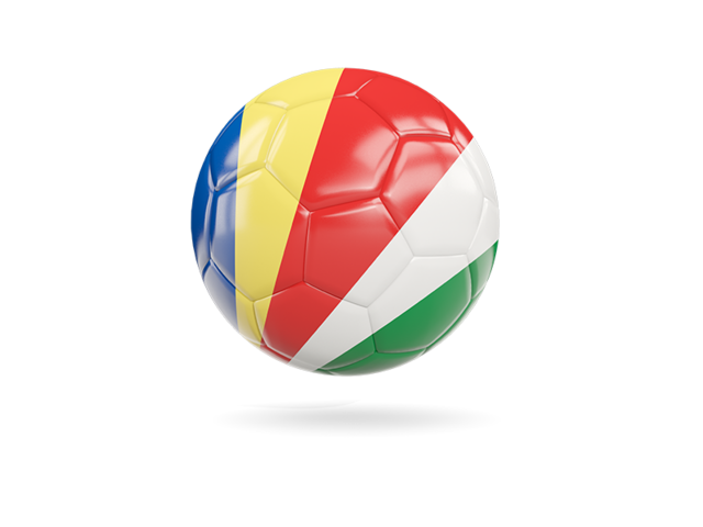 Glossy soccer ball. Download flag icon of Seychelles at PNG format