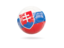 Slovakia. Glossy soccer ball. Download icon.