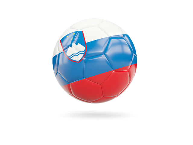 Glossy soccer ball. Download flag icon of Slovenia at PNG format