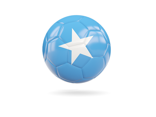 Glossy soccer ball. Download flag icon of Somalia at PNG format