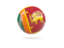 Sri Lanka. Glossy soccer ball. Download icon.