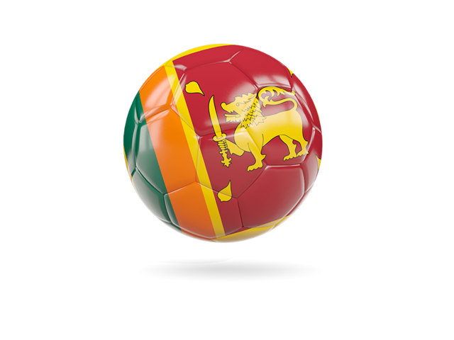 Glossy soccer ball. Download flag icon of Sri Lanka at PNG format