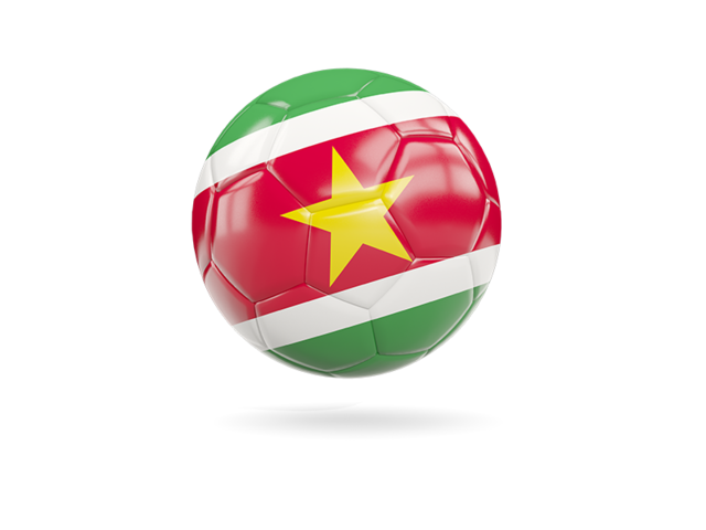 Glossy soccer ball. Download flag icon of Suriname at PNG format