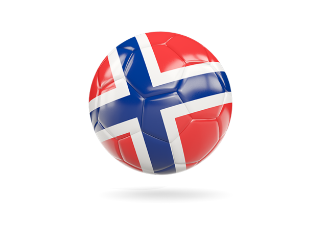Glossy soccer ball. Download flag icon of Svalbard and Jan Mayen at PNG format