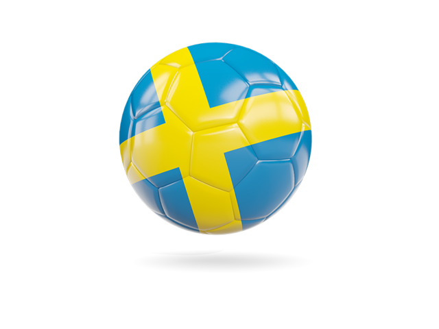 Glossy soccer ball. Download flag icon of Sweden at PNG format