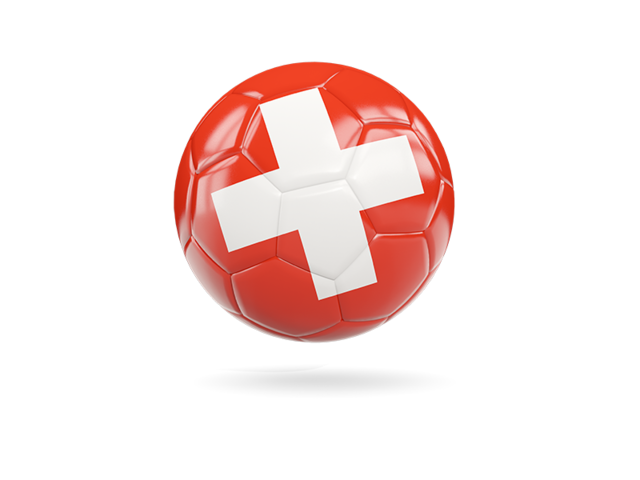 Глянцевый футбольный мяч. Скачать флаг. Швейцария