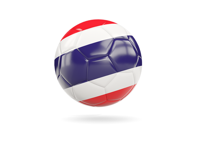 Glossy soccer ball. Download flag icon of Thailand at PNG format