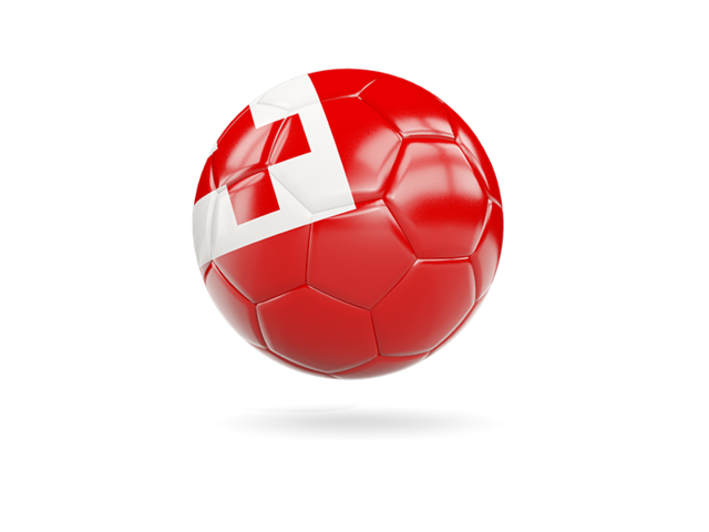 Glossy soccer ball. Download flag icon of Tonga at PNG format