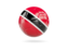 Trinidad and Tobago. Glossy soccer ball. Download icon.