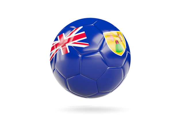 Glossy soccer ball. Download flag icon of Turks and Caicos Islands at PNG format