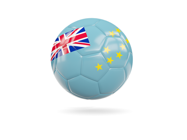 Glossy soccer ball. Download flag icon of Tuvalu at PNG format